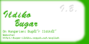 ildiko bugar business card